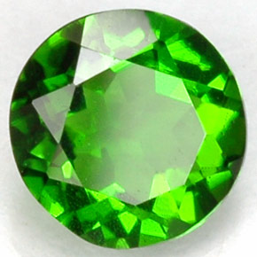Diopsido de cromo verde natural de 0,46 ct, corte redondo, VS