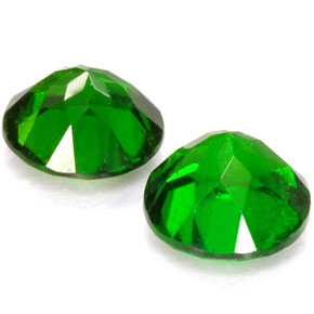 Gemas de diopsido de cromo verde natural de  ct, corte redondo, SI