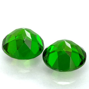 Gemas de diopsido de cromo verde natural de  ct, corte redondo, VVS