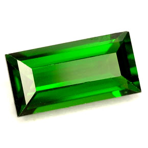 Diopsido de cromo verde natural de 1,65 ct, baguette, VVS-VS