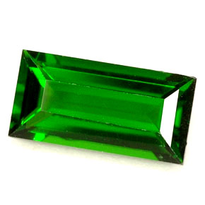 Diopsido de cromo verde natural de 1,65 ct, baguette, VVS-VS