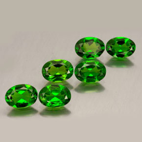 Gemas de diopsido de cromo verde natural de  ct, corte óvalo, VVS-VS