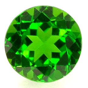 Diopsido de cromo verde natural de 0,55 ct, corte redondo, VS