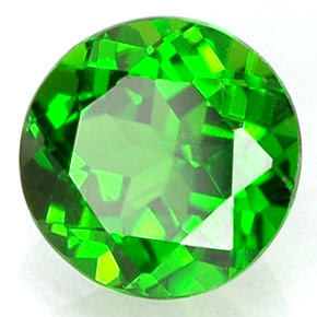 Diopsido de cromo verde natural de 0,55 ct, corte redondo, VS