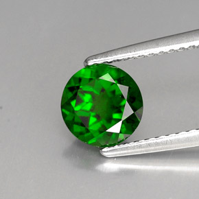Diopsido de cromo verde natural de 1,40 ct, corte redondo, VS
