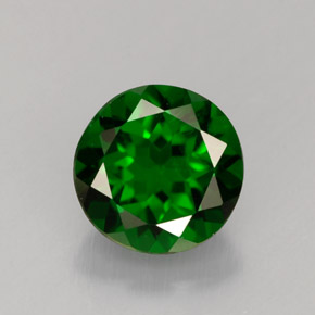 Diopsido de cromo verde natural de 1,56 ct, corte redondo, VS