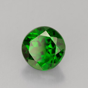 Diopsido de cromo verde natural de 1,48 ct, corte redondo, VS