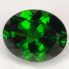 diópsido de cromo Verde natural de 3.10 ct, Corte Óvalo, VVS-VS