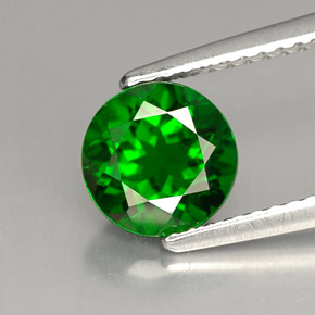 Diopsido de cromo verde natural de 1,70 ct, corte redondo, VS