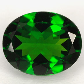 Diopsido de cromo verde natural de 2,62 ct, corte óvalo, VVS