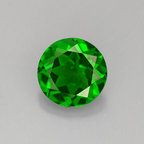 diópsido de cromo Verde natural de 1.37 ct, Corte Redondo, VS