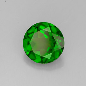diópsido de cromo Verde natural de 1.37 ct, Corte Redondo, VS