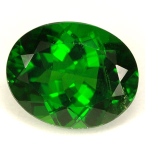 Diopsido de cromo verde natural de 2,84 ct, corte óvalo, VS-SI