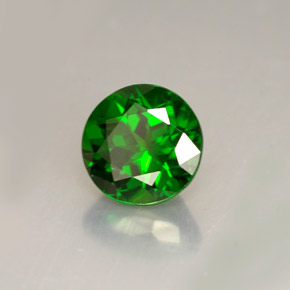 diópsido de cromo Verde natural de 1.58 ct, Corte Redondo, VS