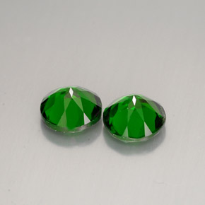 Gemas de diopsido de cromo verde natural de  ct, corte redondo, VS-SI