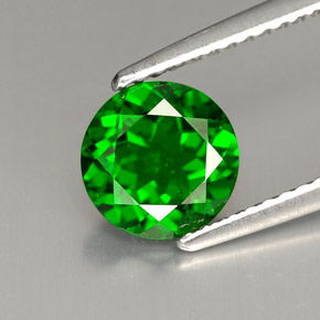 diópsido de cromo Verde natural de 1.46 ct, Corte Redondo, VS-SI