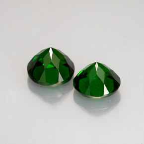 Gemas de diopsido de cromo verde natural de  ct, corte redondo, VS-SI