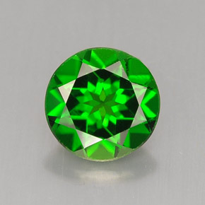 Diopsido de cromo verde natural de 1,34 ct, corte redondo, VS