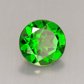 Diopsido de cromo verde natural de 1,34 ct, corte redondo, VS