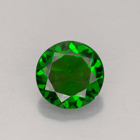 diópsido de cromo Verde natural de 1.44 ct, Corte Redondo, VVS-VS