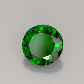 diópsido de cromo Verde natural de 1.44 ct, Corte Redondo, VVS-VS