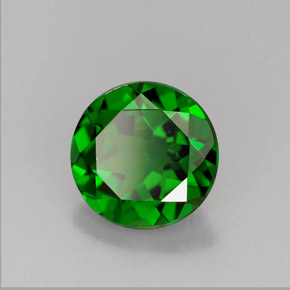 Diopsido de cromo verde natural de 1,24 ct, corte redondo, VS