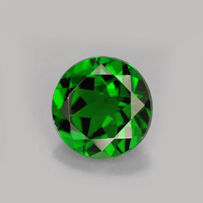 Diopsido de cromo verde natural de 1,24 ct, corte redondo, VS
