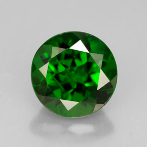 Diopsido de cromo verde natural de 1,51 ct, corte redondo, SI