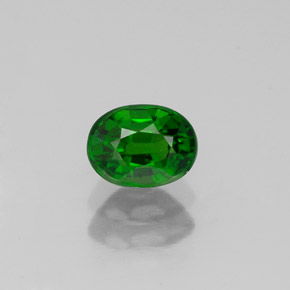 Diopsido de cromo verde natural de 0,66 ct, corte óvalo, VS