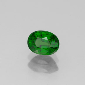 Diopsido de cromo verde natural de 0,66 ct, corte óvalo, VS