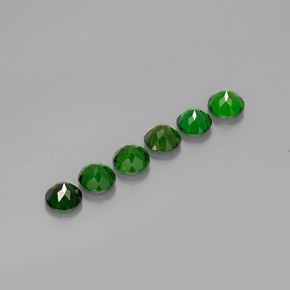 Gemas de diopsido de cromo verde natural de  ct, corte redondo, VS