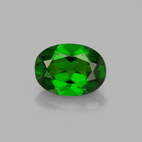 Diopsido de cromo verde natural de 0,89 ct, corte óvalo, VS