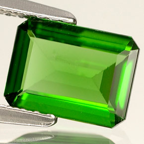 diópsido de cromo Verde natural de 1.14 ct, corte esmeralda, VS