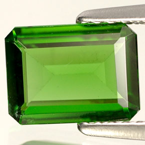 diópsido de cromo Verde natural de 1.14 ct, corte esmeralda, VS
