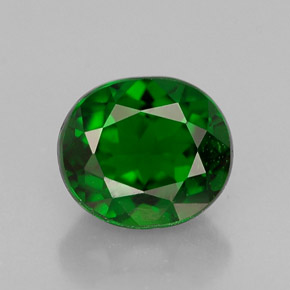 diópsido de cromo Verde natural de 0.89 ct, Corte Óvalo, VS