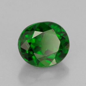diópsido de cromo Verde natural de 0.89 ct, Corte Óvalo, VS