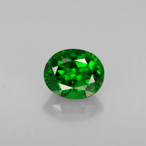 Diopsido de cromo verde natural de 0,68 ct, corte óvalo, VS