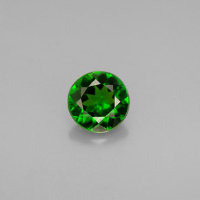 Diopsido de cromo verde natural de 0,64 ct, corte redondo, VVS-VS