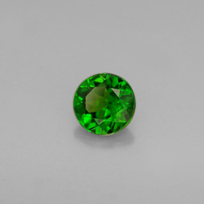 Diopsido de cromo verde natural de 0,64 ct, corte redondo, VVS-VS