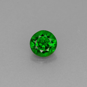 Diopsido de cromo verde natural de 0,45 ct, corte redondo, VVS-VS