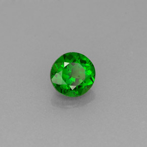 Diopsido de cromo verde natural de 0,45 ct, corte redondo, VVS-VS