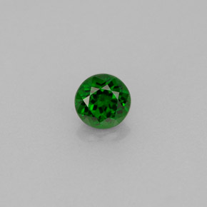 Diopsido de cromo verde natural de 0,45 ct, corte redondo, VS