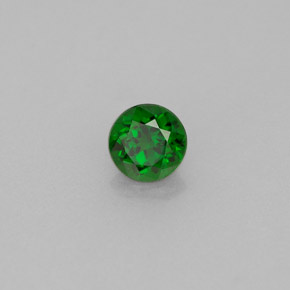 Diopsido de cromo verde natural de 0,45 ct, corte redondo, VS