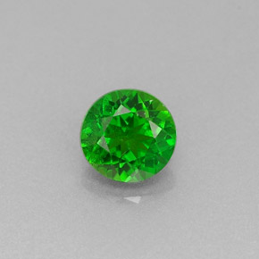 Diopsido de cromo verde natural de 0,45 ct, corte redondo, VS