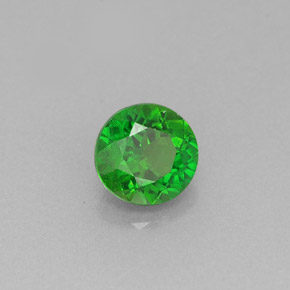 Diopsido de cromo verde natural de 0,45 ct, corte redondo, VS