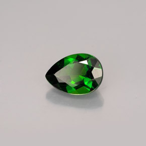 Diopsido de cromo verde natural de 0,85 ct, en forma de pera, VVS-VS