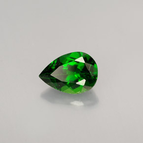 Diopsido de cromo verde natural de 0,68 ct, en forma de pera, VVS-VS