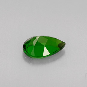 diópsido de cromo Verde natural de 0.72 ct, En forma de pera, VVS-VS