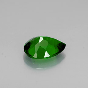 Diopsido de cromo verde natural de 0,72 ct, en forma de pera, VVS-VS