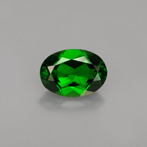 Diopsido de cromo verde natural de 0,88 ct, corte óvalo, VS
